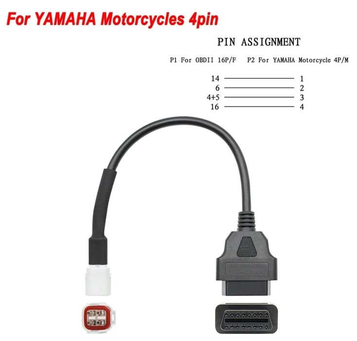Cabos obd obd2 adapatadores Motos Honda Kawasaki Yamaha Suzuki Ducati