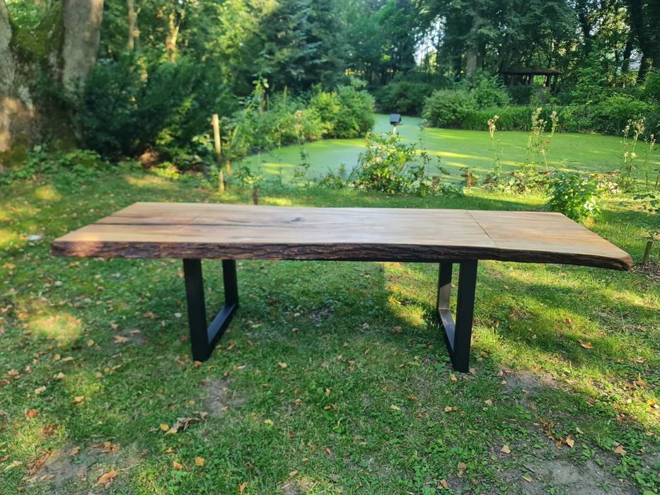 Stół drewniany dębowy jesion klon rozkładany z dostawkami 300x120