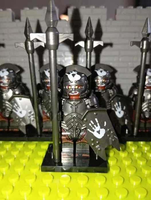 Zestaw 5szt figurki Czarny Ork Uruk Hai! Lotr jak LEGO Castle Hobbit