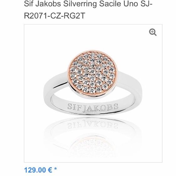 Кольцо, Каблучка Sif Jakobs, Thomas Sabo, срібло, цирконій р. 56