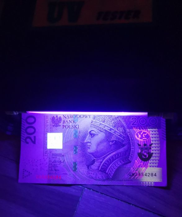 Tester UV banknotów, lampa UV do sprawdzania banknotów i dokumentów