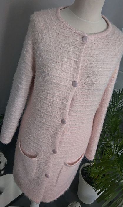 Kardigan płaszcz sweterkowy sweter sweterek wiosna wiosenny