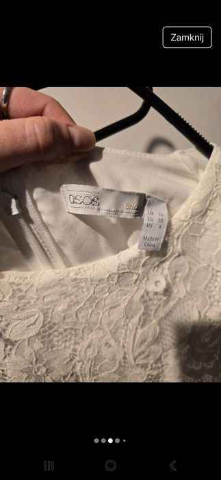 Suknia ślubna Asos 38 M boho piękna skromna