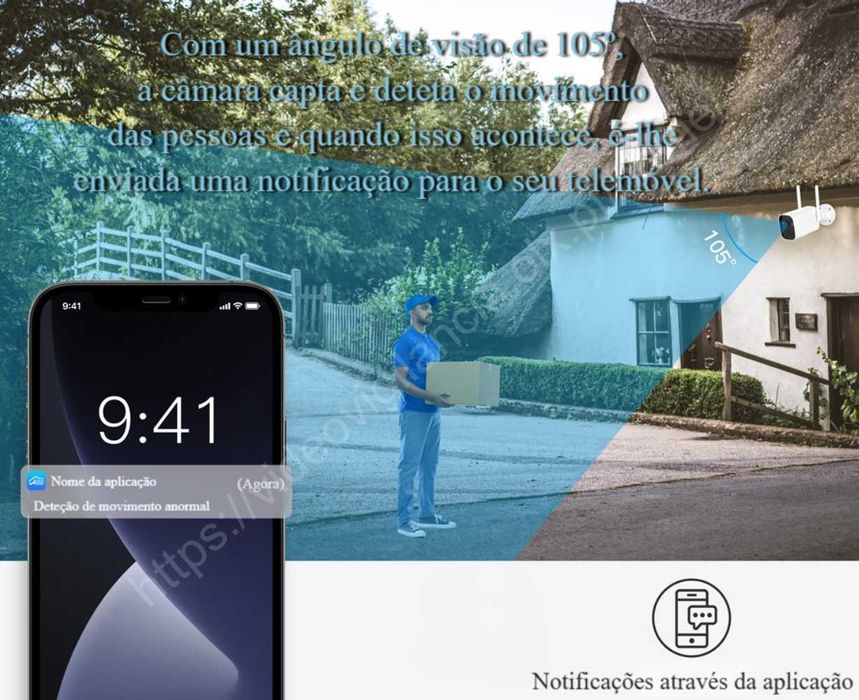 Conjunto 4 Câmaras ‼️ Bateria dura 120 dias ‼️ 3MP ‼️ S/Fios