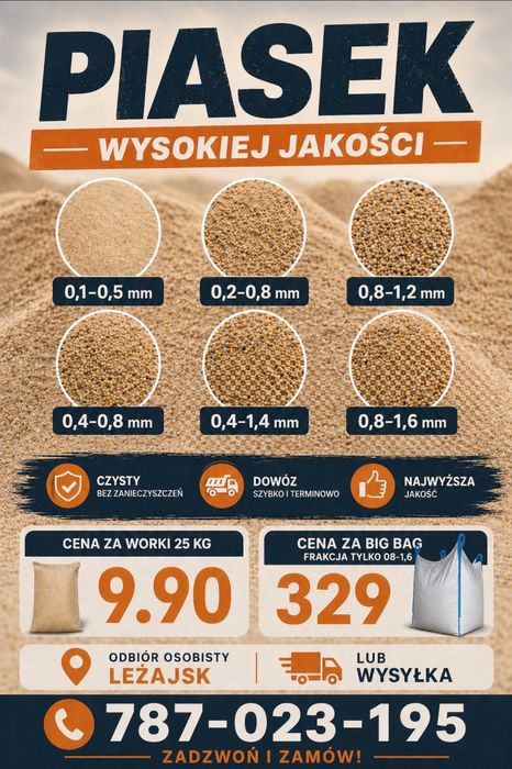 Piasek do piaskowania