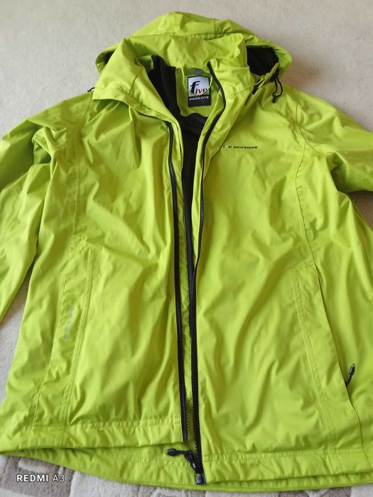 Kurtka, Softshell, przeciwdeszczowa, czapka ADIDAS, neon, gratis