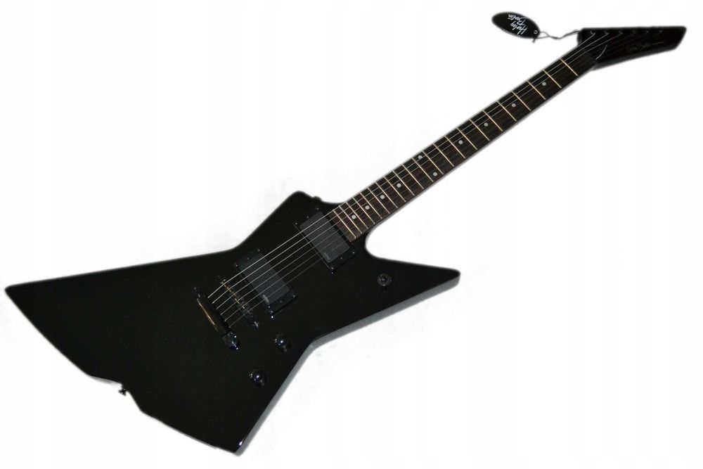 Harley Benton EX-84 MODERN EMG 81/60 BK gitara Explorer - ustawiona!