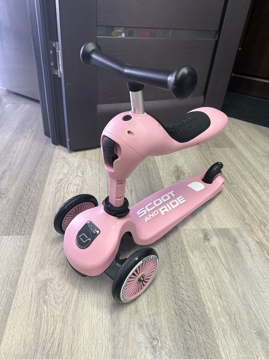 Продам самокат-біговел Scoot & Ride Highwaykick 1 рожевий