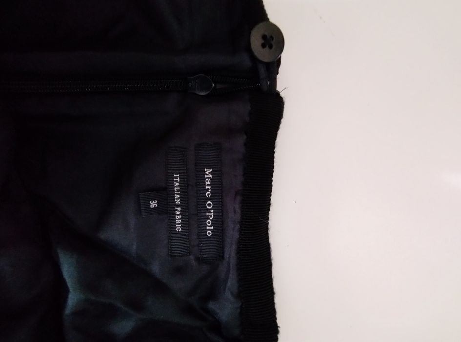 Wełniana granatowa spódnica Marco Polo.Rozm.S.Mini.