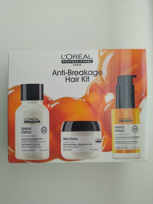 L'Oreal Professionnel Metal Detox Anti Breakage Kit zestaw kosmetyków do włosów olejek maska szampon