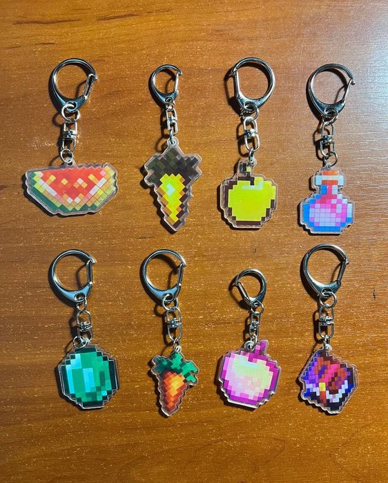 Набір брелків Minecraft (8 шт)
