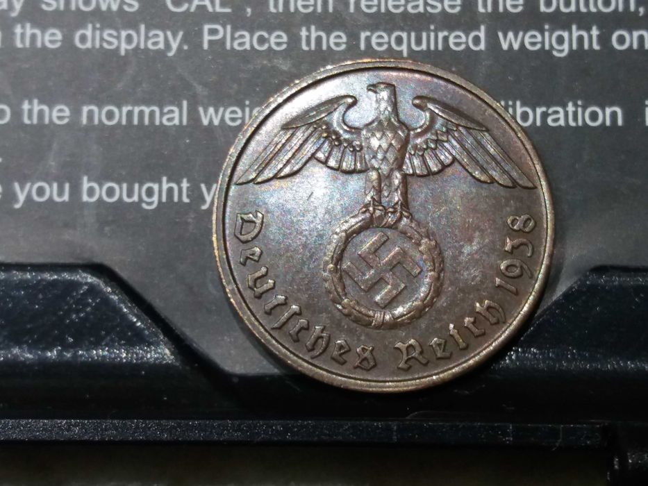 2 Fennig 1938r.B.Swastyka-III Rzesza Niemcy,RZADKIE