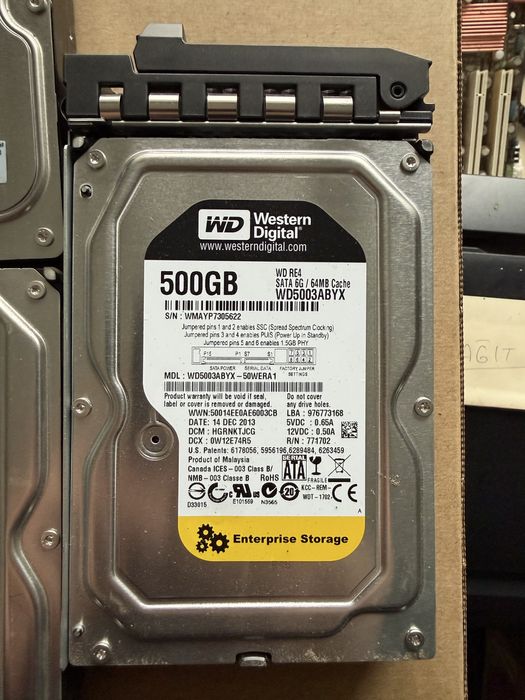 HDD 3.5” Western Digital RE 500GB SATA | Enterprise / Server | Лот