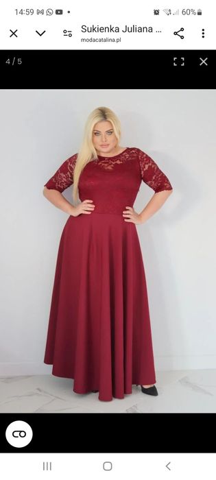 Sukienka maxi bordo