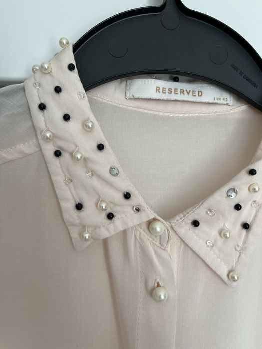 Koszula z koralikami i perełkami Reserved 40