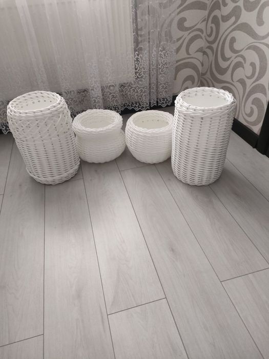 Кашпо з ротангу ручної роботи