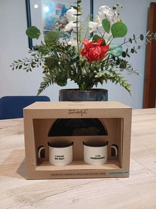 Conjunto 2 Chávenas de Café Expresso Mr. Wonderful (NOVO em Caixa)