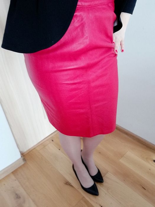 C&A Skórzana spódnica skóry skóra naturalna oraz buty Aldo