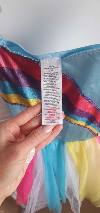 Kostium, przebranie księżniczki, tęczowa