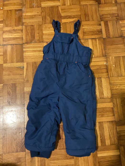 SPODNIE ocieplane zimowe na szelkach dla chłopięce firmy F&F rozm 80
