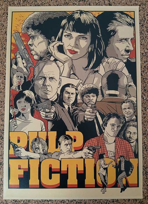 Poster - "Pulp Fiction" de Quentin Tarantino (papel kraft, formato A3)