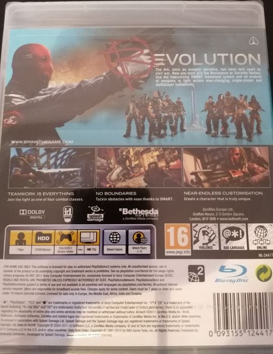 Brink PS3 (Selado Origem)