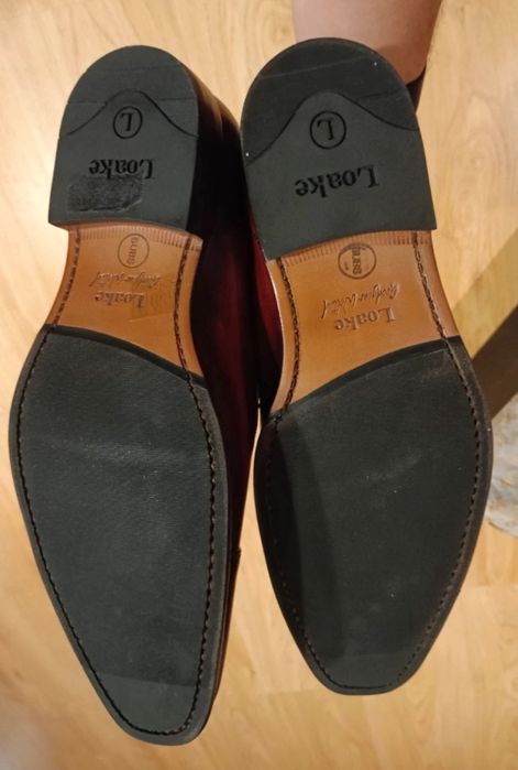 Loake Larch Oxford 41 UK 7 kasztanowe oxfordy buty garniturowe