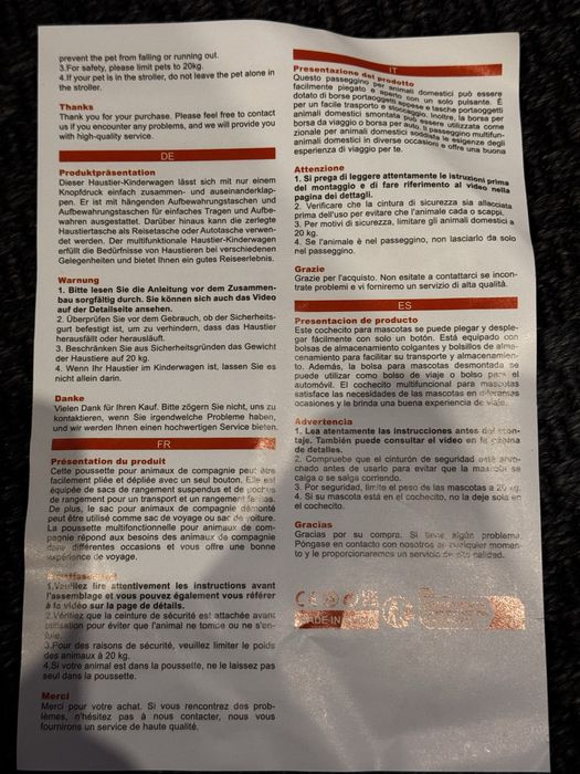 Carrinho para passear cães/gatos