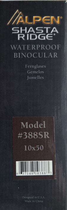 Бінокль ALPEN Shasta Ridge 10x50 (388SR).Водонепроникний, стан нового