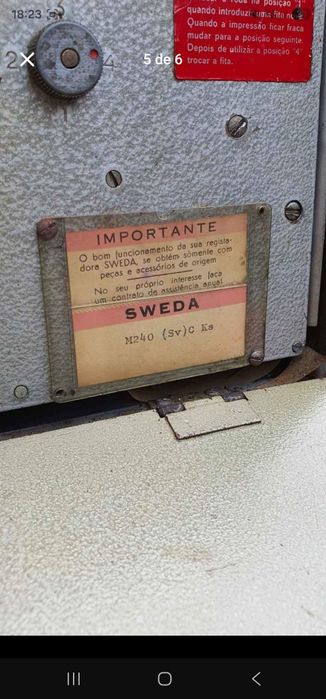 Maquina registadora antiga