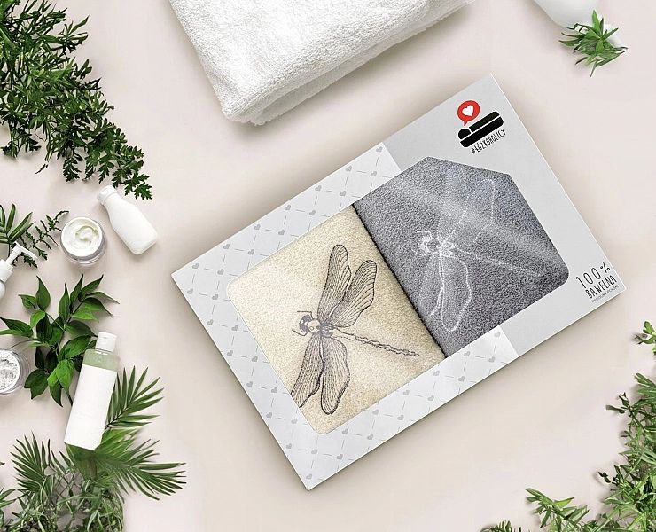 Komplet Ręczników 2 sztuki na Prezent Frotte 70x140 Luba