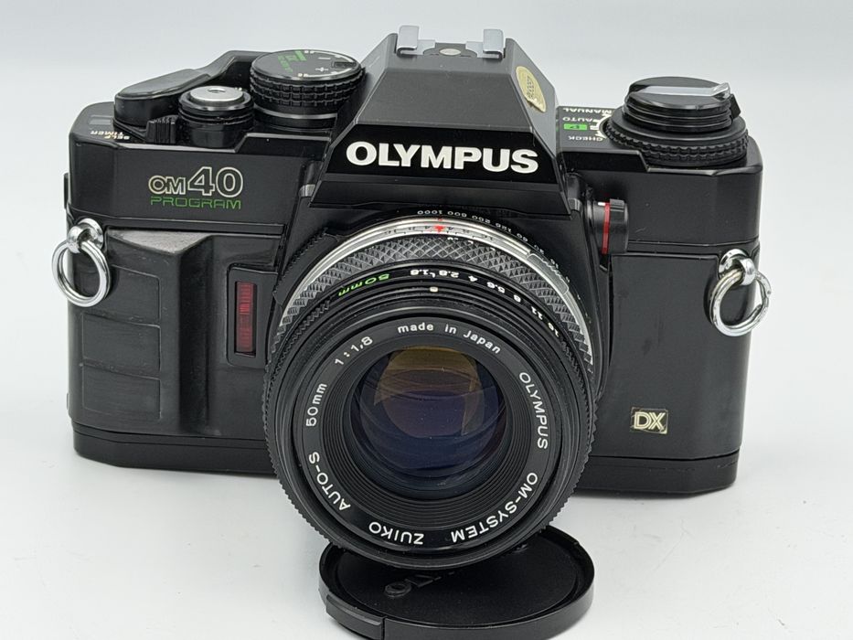 Olympus OM-40 Program + Zuiko Auto-S 50mm f/1.8 – stan TOP nowe uszczelnienia.