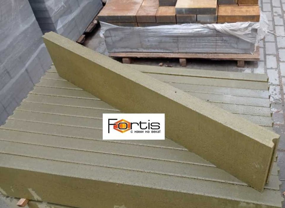 Поребрик шип-паз.Бордюр шип паз.Бордюр тротуарный.Бордюр бетонный