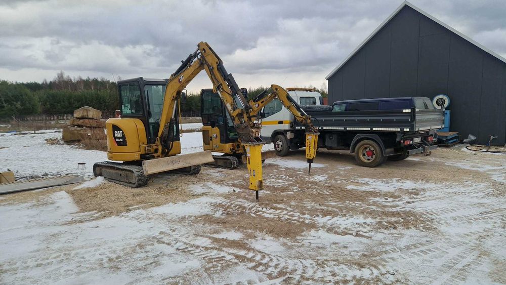 minikoparka koparka wozidło zagęszczarka wypożyczalnia wynajem młot