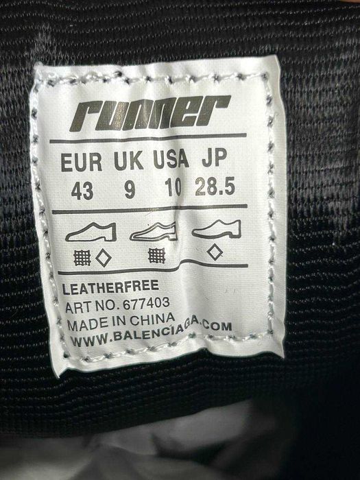 BALENCIAGA Runner graffiti кроссовки черные кеди кросівки чорні 43 42