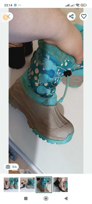 сапоги зимові,ботинки для дівчинки