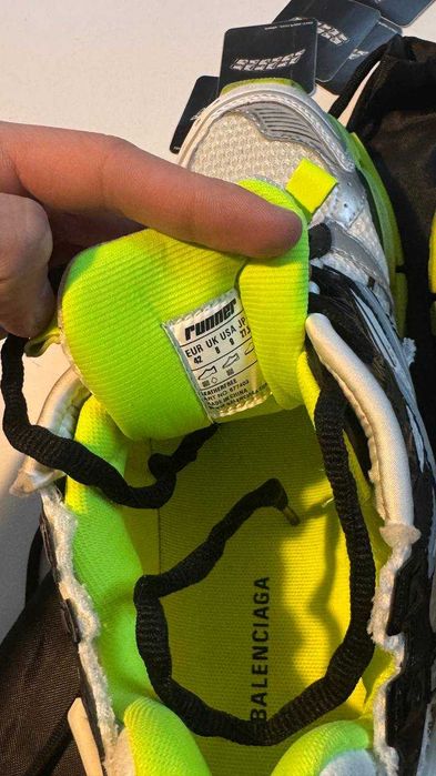 balenciaga runner archive drip style white yellow раннери сітка кросівки на літо