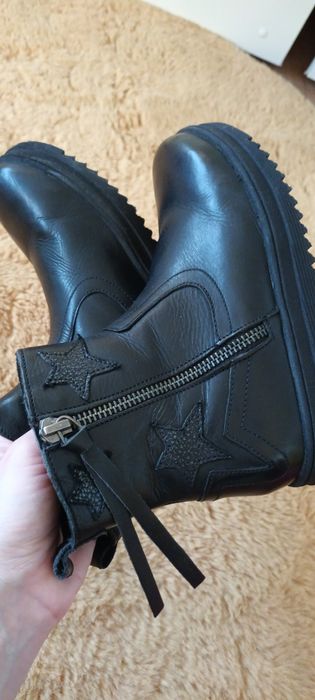 LASOCKI 32 skóra naturalna botki ocieplane  na zamek, idealne!