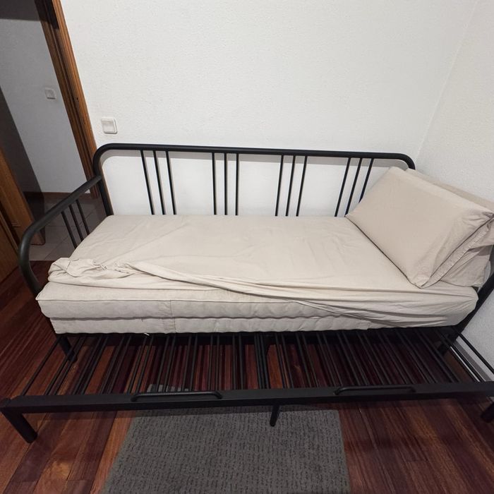 Cama indiv/dupl c/2 colchões