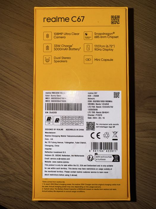 Realme C67 NOWY tel