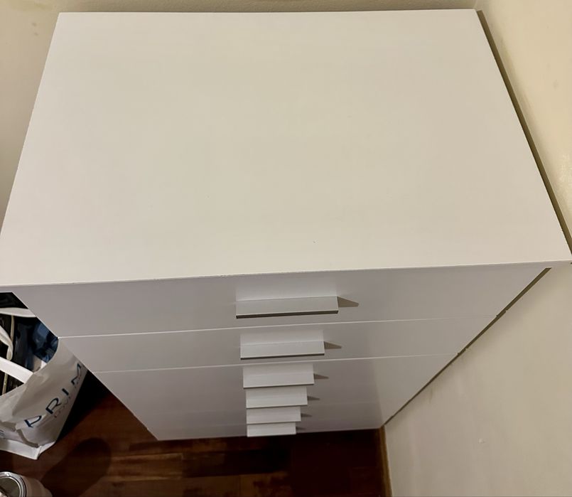 Cómoda c/ 6 gavetas, branco 60 × 40 × 120 cm