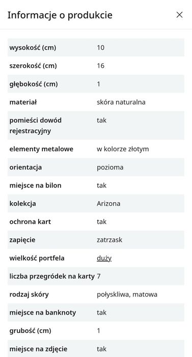 WITTCHEN portfel damski czerwony arizona