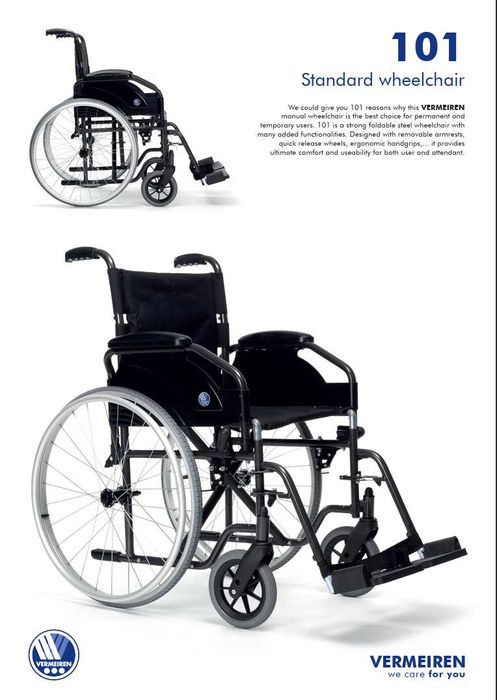 Cadeira de Rodas Vermeiren T101 - NOVA/SELADA