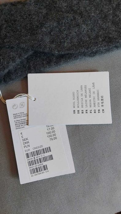 Opaska damska WEŁNA szara