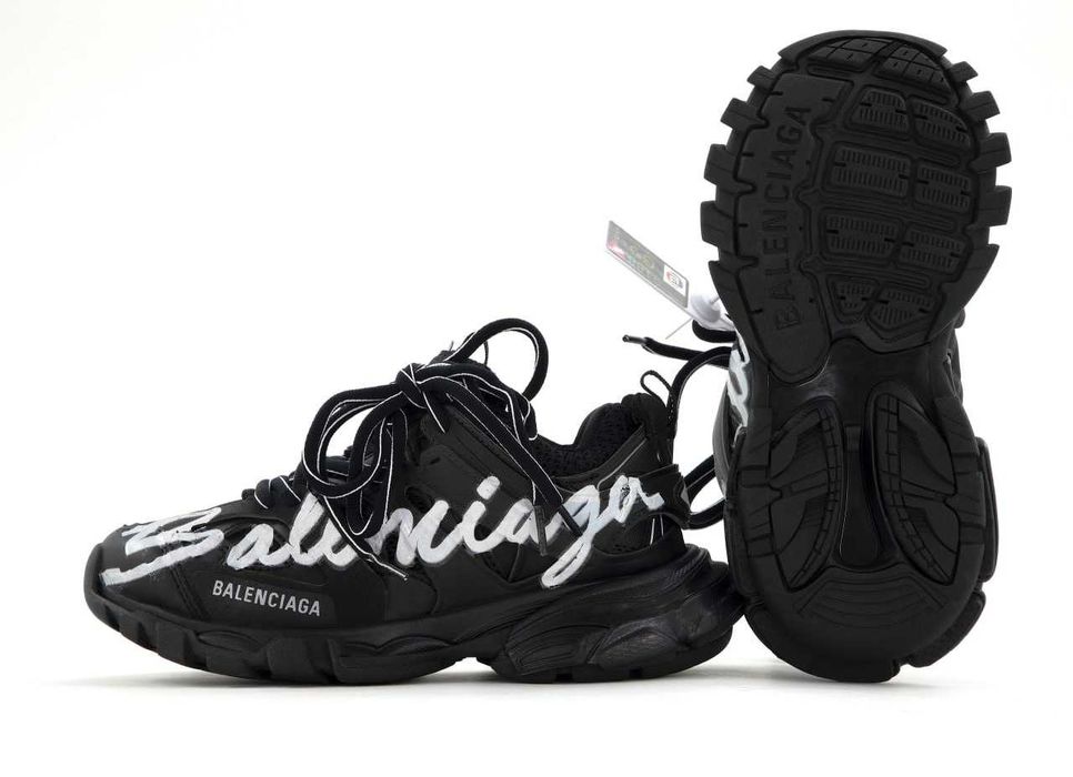 Женские кроссовки Balenciaga Track Sneaker "Signature" Black. 36-40
