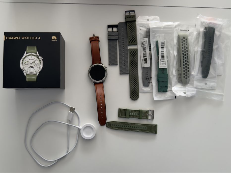 Huawei Watch GT 4 + wiele pasków | komplet | idealny stan