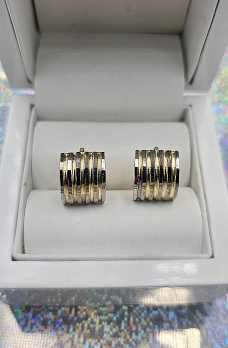 585 Złote kolczyki angielskie diamentowane