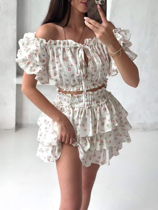 Myślinowy komplet Vasari Dubaj biały czarny blekitny