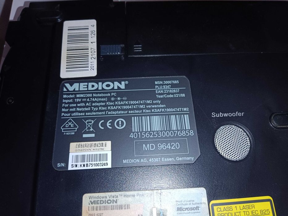 Laptop Medion MIM2300 MD96420