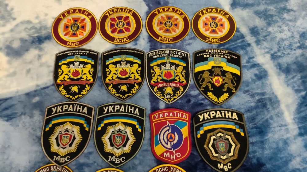 Шеврони нашивки ДСНС України МВС України МНС України Шеврони нашивки
